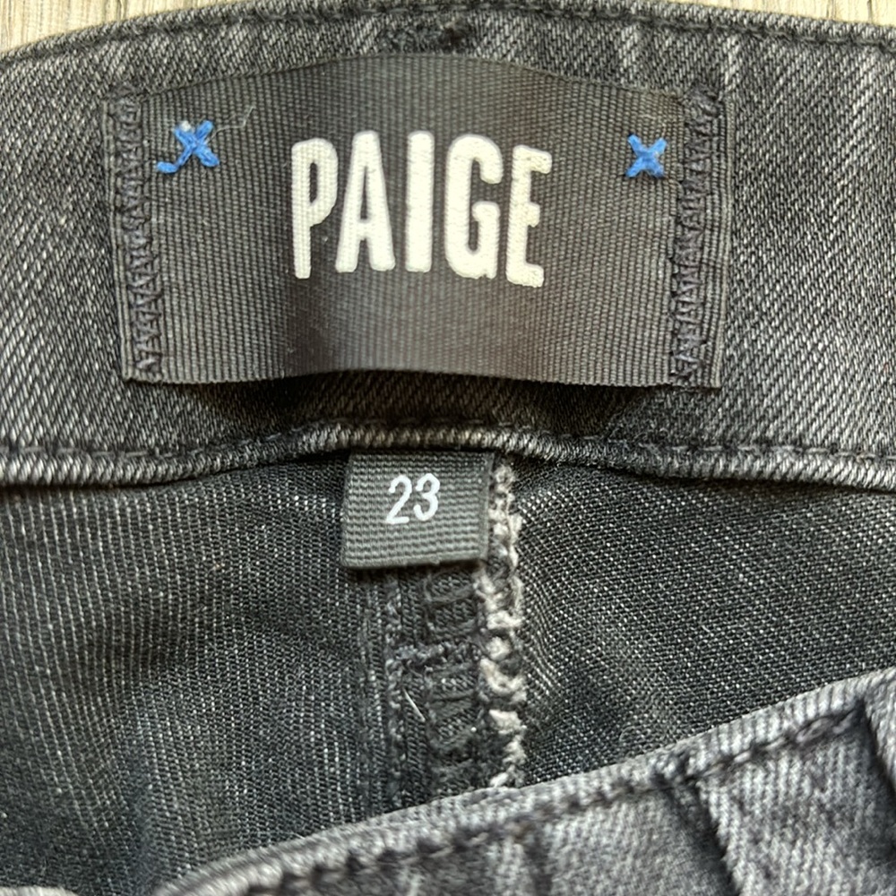 PAIGE Black Ankle Cropped Jogger Pants - Picture 6 of 10